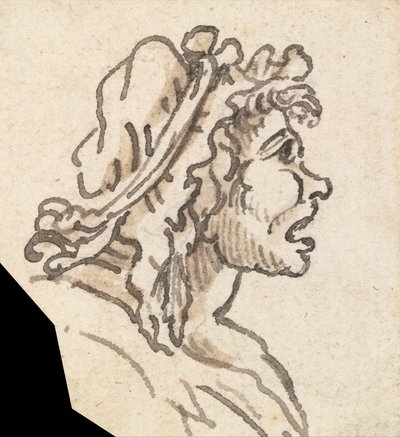 Grotesque Male Head by William Hogarth